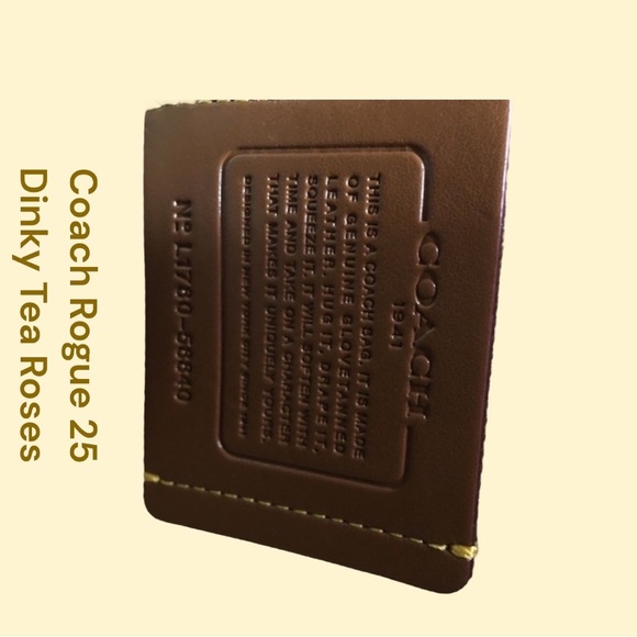 RARE Coach Rogue 25 (with Dinky Tea Roses) Satchel & Custom Dinky Tea Rose Strap - Picture 12 of 16